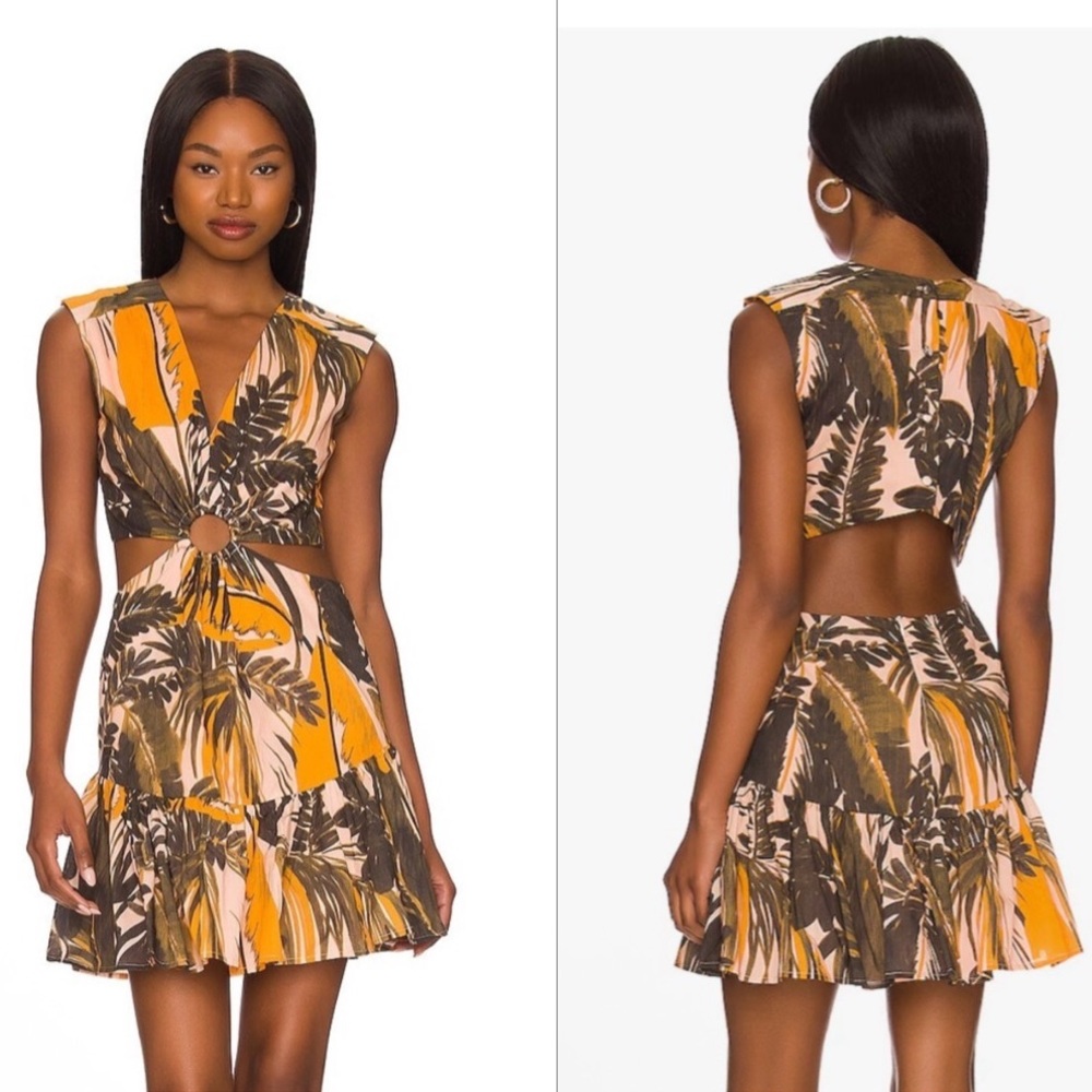 Ariana Tropical Print Mini Dress